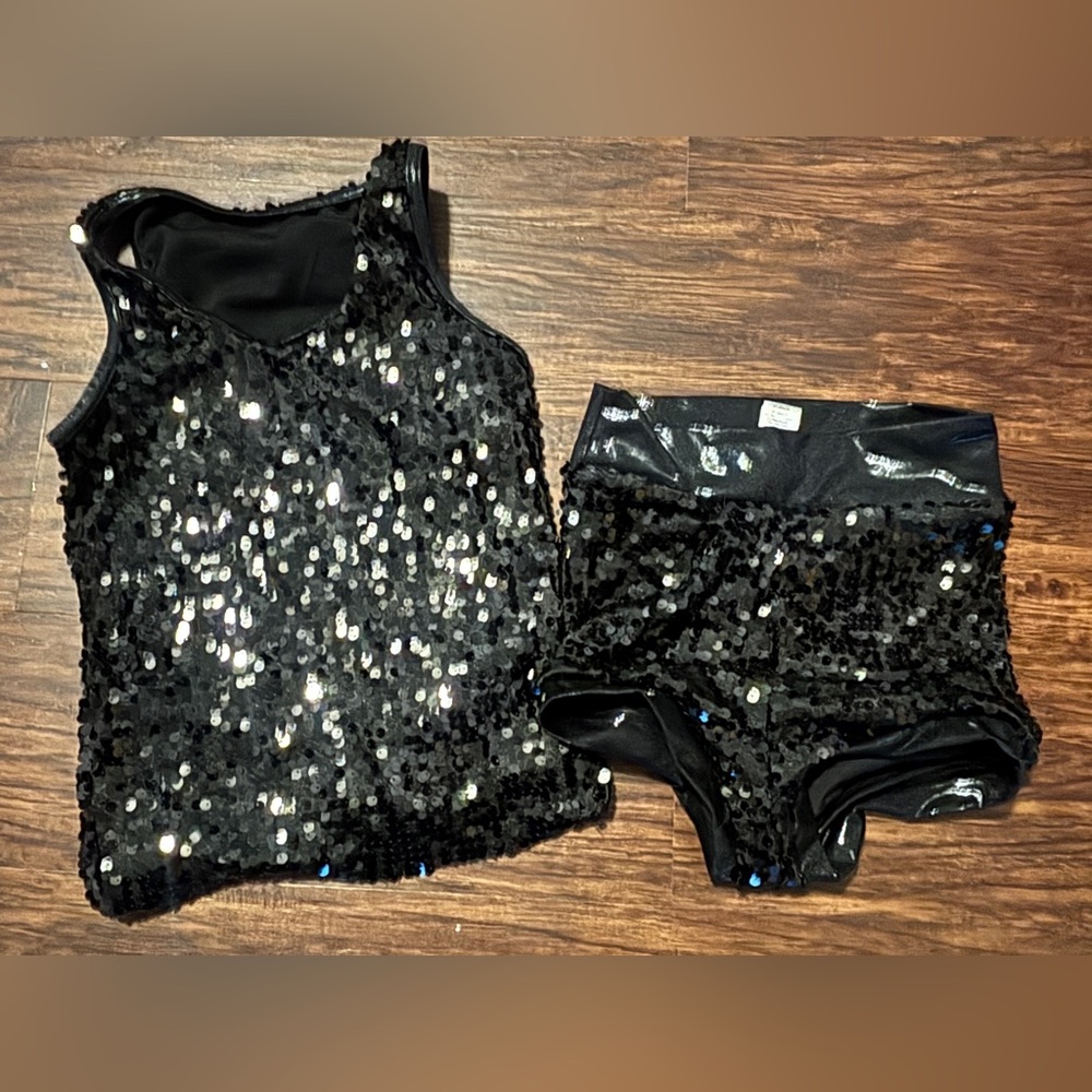 Balera Black Sequin Dance Costume MC